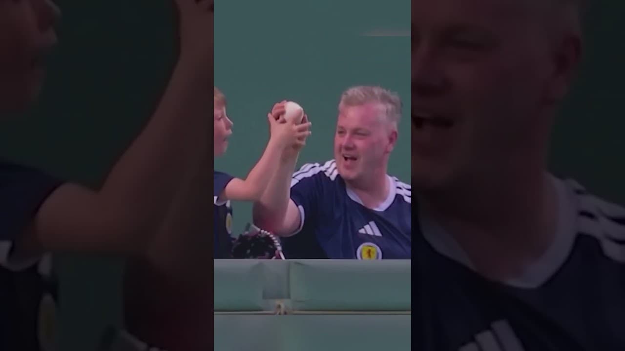 Pure JOY for this Tartan Army fan who received a baseball 😁