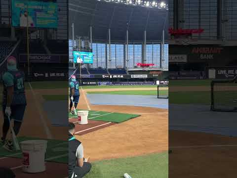 Vladimir Guerrero Jr. hits TANKS with a metal bat 🤯 We think this ball is still going ...