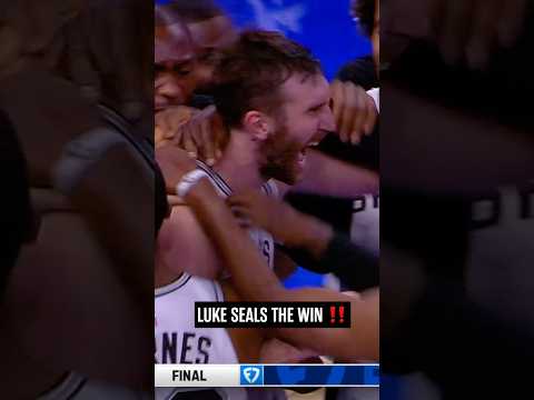 THE BLOCK. THE REACTION. THE WIN ‼️ #nba #spurs #lukekornet