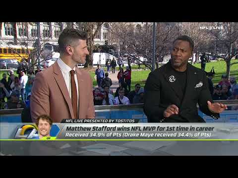 REACTION to Matthew Stafford winning NFL MVP over Drake Maye 👀 | NFL Live