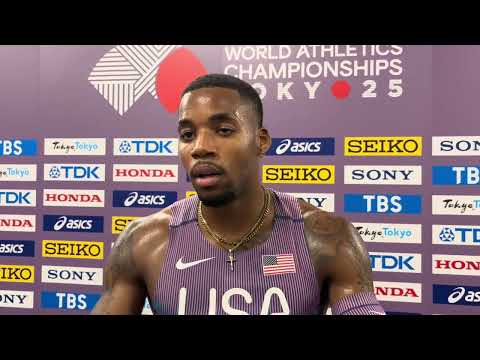Caleb Dean Reacts to Advancing to 400mH Final at 2025 Tokyo World Championships