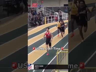 Liam Kinken drops a US#3 All-Time 500m to win the NCHSAA 8A Indoor State Championship in 1:01.17!