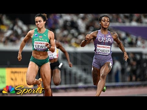 Sha'Carri SOARS past Shericka, into semifinals to begin 100m World Title defense | NBC Sports