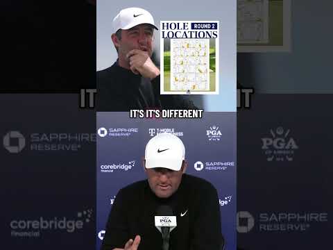 Scottie Scheffler discussed the tough conditions at the PGA Championship (via @PGATOUR/TT)