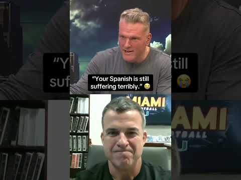 Coach Cristobal kept it real with Pat McAfee 🤣