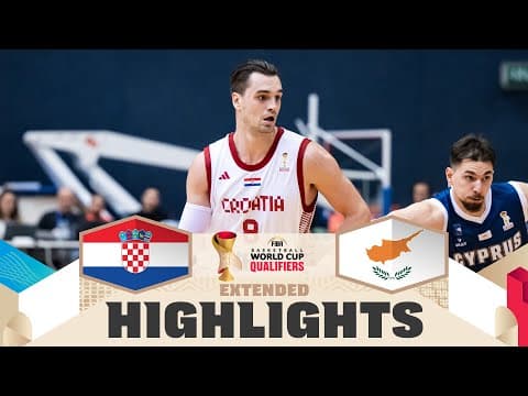 Croatia 🇭🇷 v Cyprus 🇨🇾 | Extended Highlights | FIBA Basketball World Cup 2027 European Qualifiers