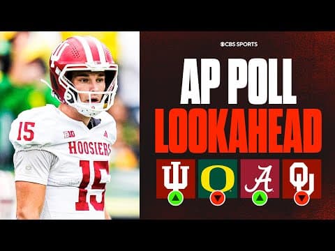 College Football Week 8 AP Top 25 LOOK AHEAD: Will Indiana take Oregon’s Top-3 spot?