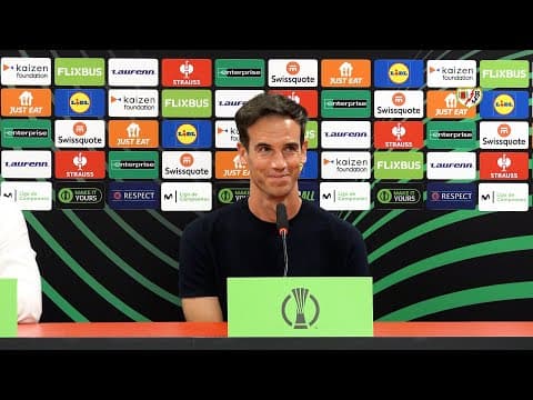 Íñigo Pérez tras el Rayo Vallecano 2 -  KF Shkëndija 0 de Conference League