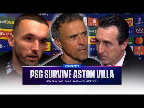 "I have the BEST SQUAD IN THE WORLD" Enrique on PSG advancing | "VERY PROUD" Emery on Aston Villa 🤯