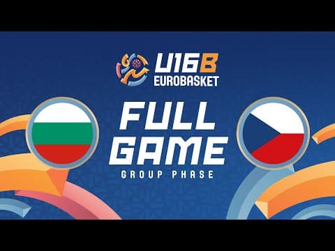 LIVE - Bulgaria v Czechia | FIBA U16 EuroBasket Division B 2025 | Group Phase