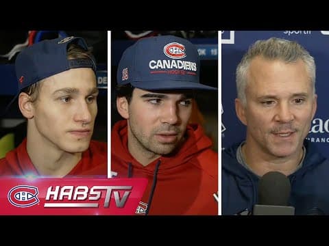 Demidov, Newhook + more Habs address the media at practice | FULL PRESS CONFERENCES