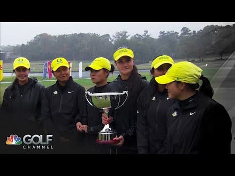 Oregon Ducks, Florida Gators accept East Lake Cup after wins | Golf Channel