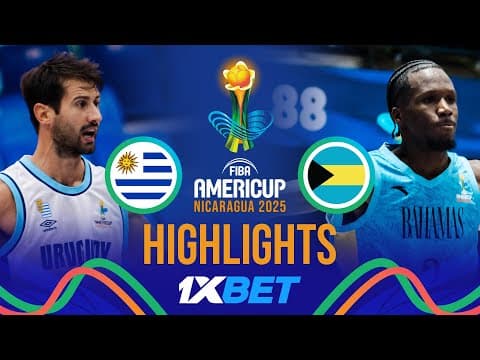 Uruguay 🇺🇾 vs Bahamas 🇧🇸 | 1XBET Highlights | FIBA AmeriCup 2025