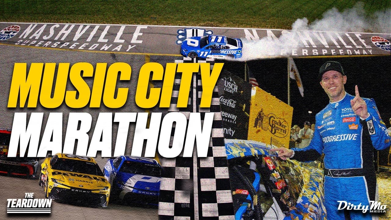 Denny Hamlin Stays Hot on the Concrete with Win at Nashville!