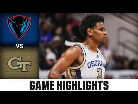 DePaul vs. vs. Georgia Tech Game Highlights | 2025-26 ACC Men's Basketball