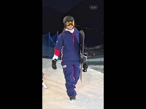 Chloe Kim, the second athlete ever to test the #MilanoCortina2026 Olympic halfpipe course! 🏂🤩