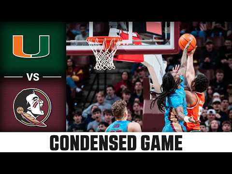 Miami vs. Florida State Condensed Game | 2025-26 ACC Men's Basketball