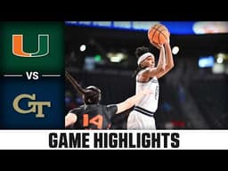 Miami vs. Georgia Tech Highlights | 2025-26 ACC Women's Basketball