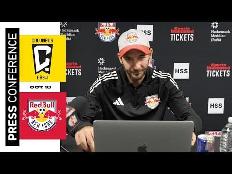 Sandro Schwarz | Prematch Press Conference | New York Red Bulls vs. Columbus Crew