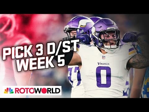 Texans, Cardinals, Vikings top Defense (D/ST) Start 'Em/Sit 'Em for Week 5 | Rotoworld | NFL on NBC
