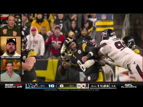 Ben Roethlisberger is speechless after Aaron Rodgers fumble turns into Texans TD | ManningCast