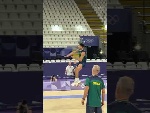 Darlan Souza's serve in practice at #Paris2024 shows pure athleticism. ⚡️#Olympics