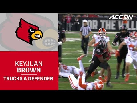 Louisville's Keyjuan Brown Trucks A Defender To Set Up 1st & Goal