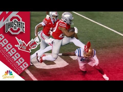 Ohio State’s James Peoples HURDLES UCLA defender on way to end zone | Big Ten on NBC