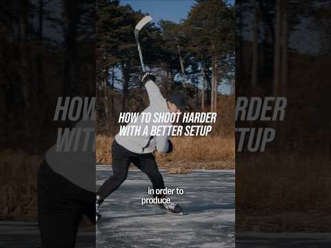HOW TO SHOOT HARDER WITH A BETTER SETUP #hockeycoaching #hockeytraining
