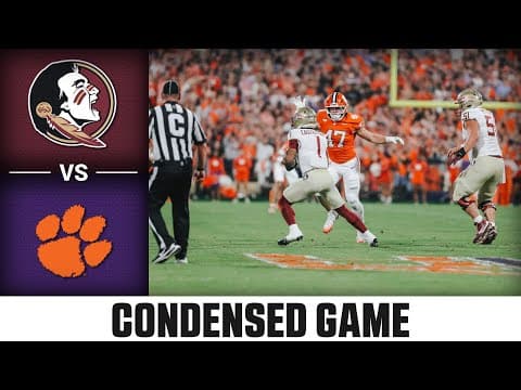 Florida State vs Clemson Condensed Game | 2025 ACC Football