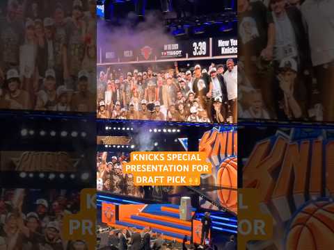 Knicks special champions presentation for their draft selection!