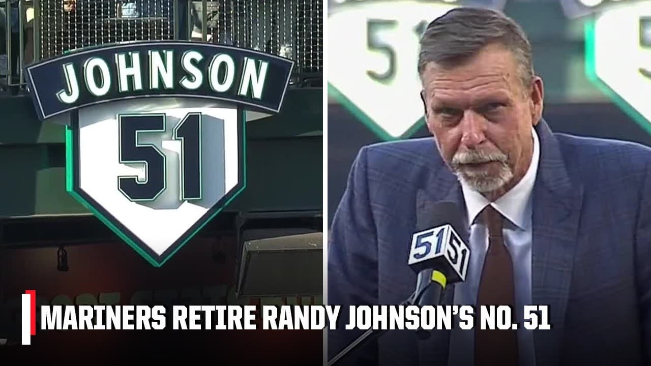 Seattle Mariners retire Randy Johnson's No. 51 👏 | ESPN MLB
