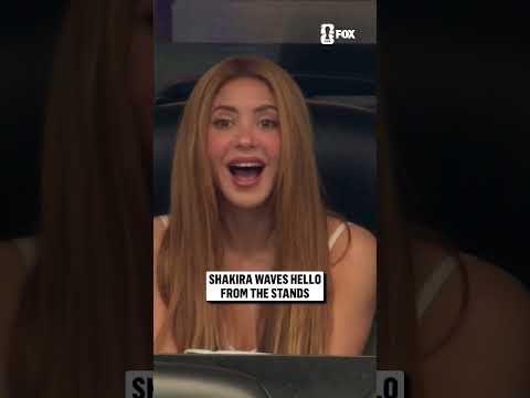 Shakira receives a warm welcome from fans at the Argentina-Austria match