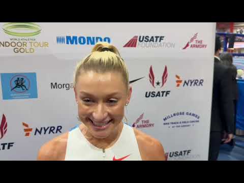 Jess Hull takes 2nd place in Wanamaker Mile at Millrose Games and happy with improvement from Boston