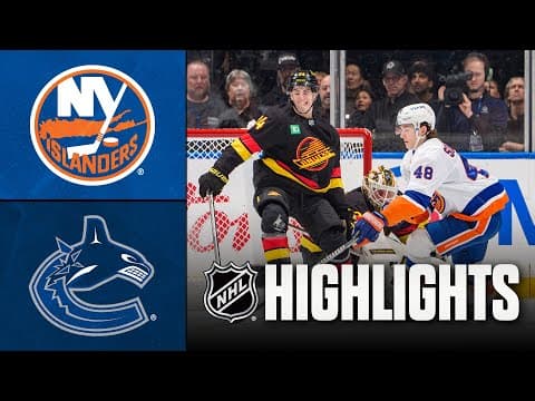 Islanders vs. Canucks | NHL Highlights | January 19, 2026