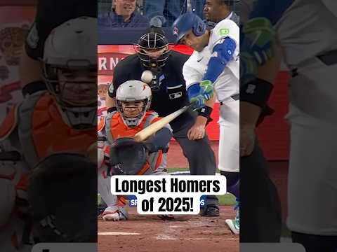 Daulton Varsho, Davis Schneider, and George Springer have our longest homers of 2025 #MLB #BlueJays