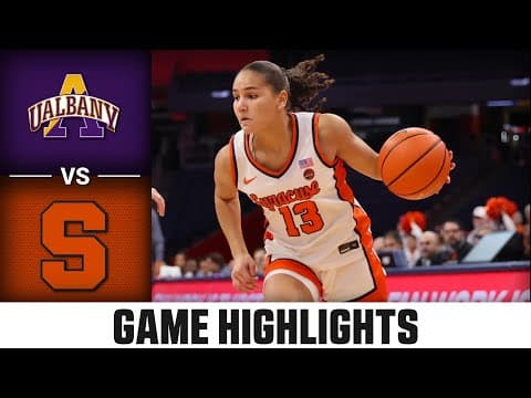 UAlbany vs Syracuse Game Highlights | 2025-26 ACC Women's Basketball