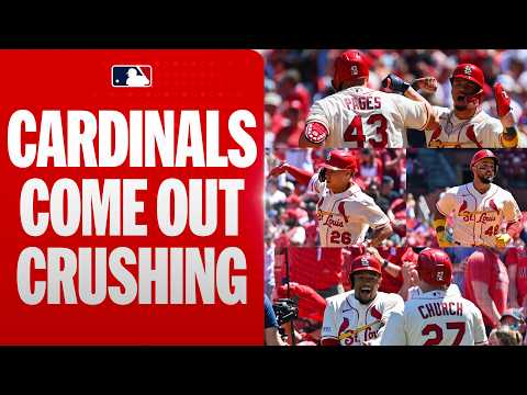 The Cardinals slug FOUR homers in the first 3 innings! 🤯 (Ft. Wetherholt, Herrera, Church, Pagés)