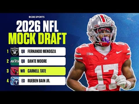 2026 NFL Mock Draft 2.0: Cardinals draft WR Carnell Tate No. 3, EDGE Rueben Bain Jr. goes No. 4