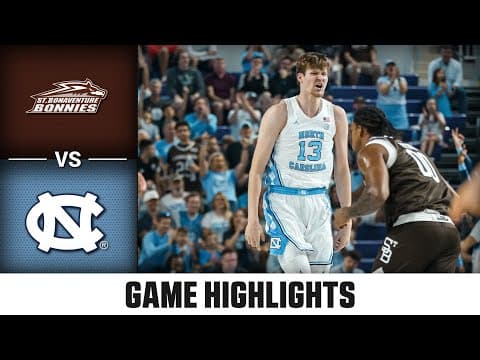St. Bonaventure vs. North Carolina | 2025-26 ACC Men's Basketball
