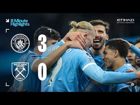 EXTENDED HIGHLIGHTS | Man City 3 - 0 West Ham | Reijnders goal and Haaland double sinks Hammers!