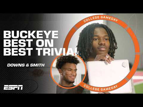 Jeremiah Smith & Caleb Downs compete in Ohio State Buckeye TRIVIA 🧠 | College GameDay