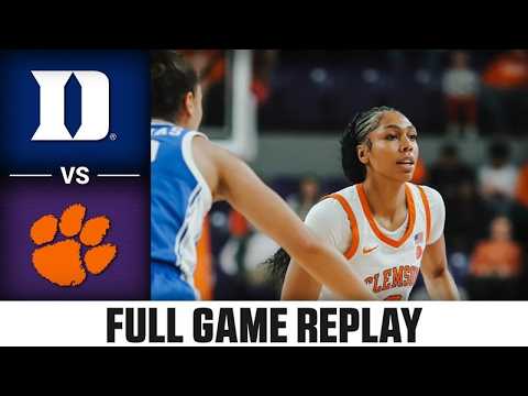 Duke vs. Clemson Full Game Replay | 2025-26 ACC Women's Basketball