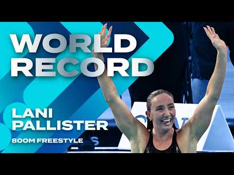 🇦🇺🔥World Record! Lani Pallister Tops Katie Ledecky’s 800m Freestyle Mark | Swimming World Cup 2025
