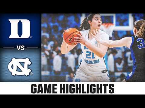 Duke vs. North Carolina Highlights | 2025-26 ACC Women's Basketball