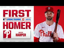 Bryce Harper crushes a NO DOUBT home run for his first of Spring Training! 💪 | MLB Highlights