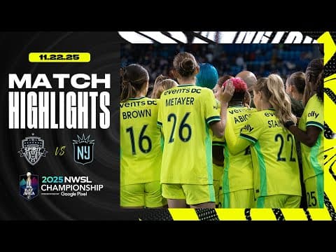 Spirit Drops Championship to Gotham FC 0-1, Finishes Season as Runner-Up | Match Highlights 11.22.25