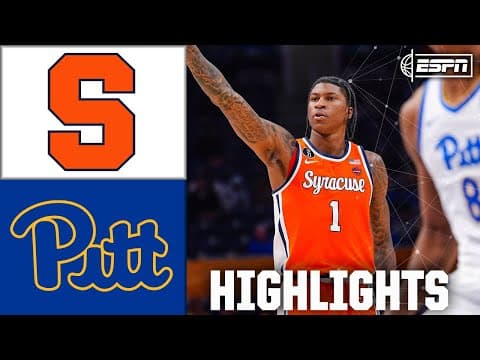 Syracuse Orange vs. Pittsburgh Panthers | Full Game Highlights | ESPN College Basketball