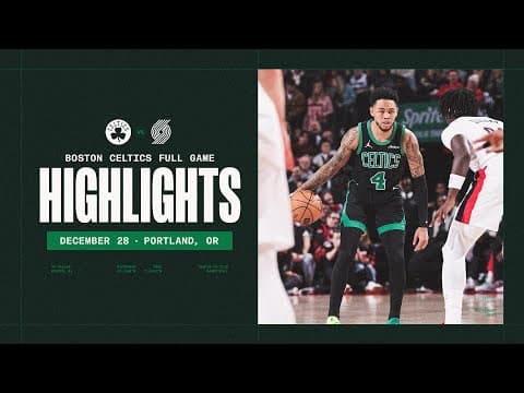 Boston Celtics fall 114-108 to the Portland Trailblazers | Extended Highlights