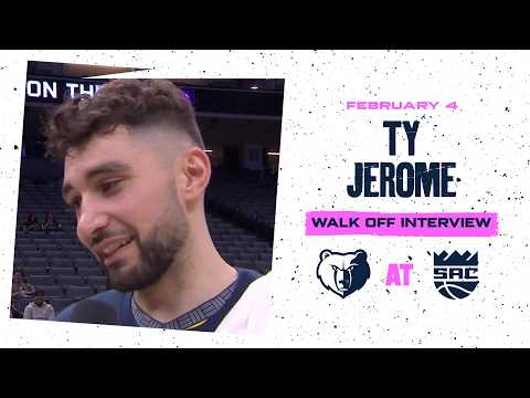 Ty Jerome Walk off Interview | Grizzlies vs. Kings
